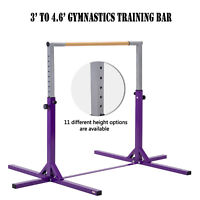 Athletic Horizontal Bar 5 Ft Adjustable Bars 300 Lb Capacity Standard Kip Kids Jungle Jr Training Purple