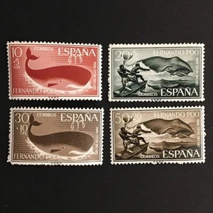 España Fernando Po Poo Guinea 1961 set completo MNH ** ballenas Sc#B3-B6 - Imagen 1 de 1