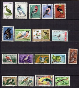 les oiseaux un lot de 15 timbres oblitérés /TE5534 - Picture 1 of 1