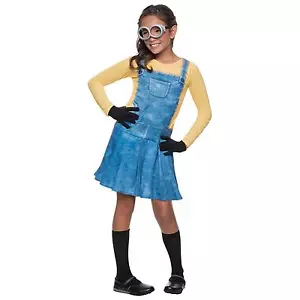 MINIONS MOVIE FEMALE MINION CHILD HALLOWEEN COSTUME GIRL'S SIZE SMALL 4-6 - Picture 1 of 1