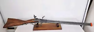 Vtg 41" wood and steel TOY Cap Gun OVER & UNDER shotgun rifle marked W. BAILES - Picture 1 of 20