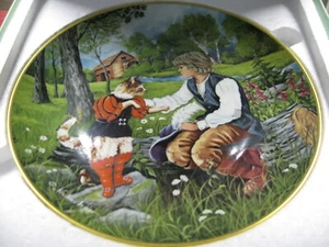 Puss In Boots collector plate Classic Fairy Tales Gerda Neubacher Kaiser - Picture 1 of 2