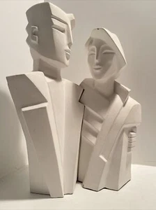 Cubist Man & Woman, 80s Art Deco revival, Max Headroom Karin Swildens - Picture 1 of 17
