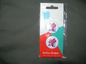 2 OFFICIAL LONDON 2012 TEAM GB BUTTON BADGES. NEW IN PACK. - Picture 1 of 1