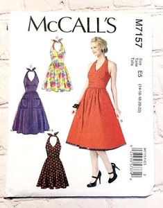 Vestido Halter Largo o Corto McCalls M7157 Patrón de Costura Plus Talla 14 16 18 20 22 - Imagen 1 de 4