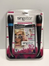 NEW - Playstation 2 SingStar '80s Two Microphones + Game - SEALED PS2