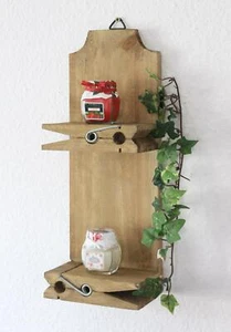 Estante de Pared Madera 14B460 Caja la Semilla Clothes Pin Consola Cocina - Imagen 1 de 10