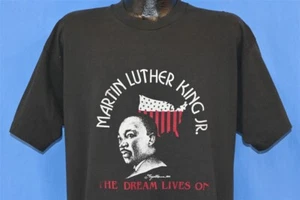 vintage 80s DR MARTIN LUTHER KING JR THE DREAM LIVES ON FREEDOM USA t-shirt XL - Picture 1 of 5