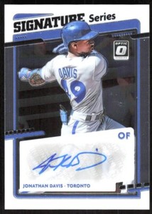 2020 Donruss Optic Signature Series Jonathan Davis Auto Toronto Blue Jays #SS-JD