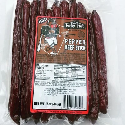 The Jerky Hut - Palitos de carne pimientada (1 lb) Foto 1 de 2