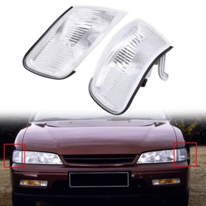 Fit For Honda Accord 1994-1997 Pair Front Corner Turn Signal Light Clear Lens - Picture 1 of 12