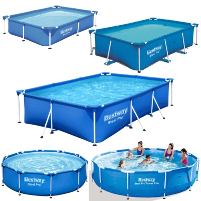 Bestway Frame Pool Steel Pro mit Metallrahmen Swimmingpool Schwimmbecken - Bild 1 von 4