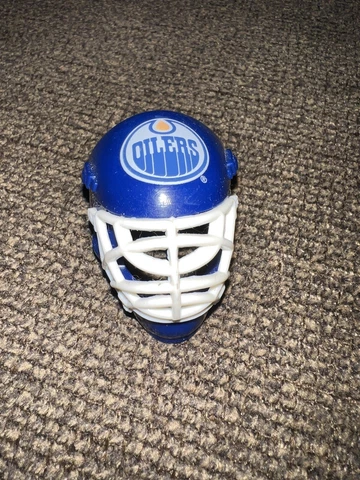 Edmonton Oilers Hockey Goalie Mini Helmet Mask Franklin NHL 1.5" Cover