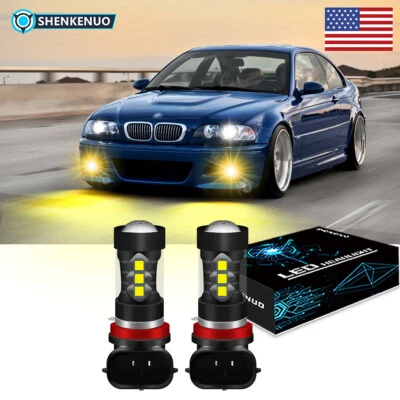 Para BMW 320i 328i 335i 750Li 750i xDrive - 2 Piezas 3000K LED Bombillas Antiniebla Amarillo Foto 1 de 4