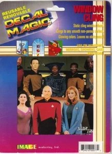 Star Trek: The Next Generation Cast Static Cling 6 x 6 Window Decal 1992 UNUSED - Picture 1 of 1