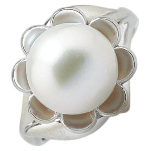 AUTHENTIC Ring ring Pt900 Platinum #8.5(JP Size) Women - Picture 1 of 6
