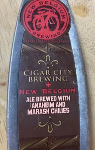 Neu Belgien, Zigarrenstadt Brauen Bier Zapfhahn Griff, mit Anaheim & Marash Chilis - Bild 1 von 4