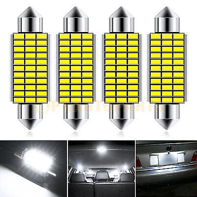 4x white Festoon 41mm 33SMD LED CANBUS Interior Light Number Plate Lamp Bulb - image 1 of 4