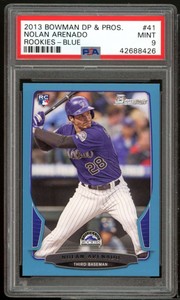 Nolan Arenado Rookie Card 2013 Bowman Draft Picks & Prospects Blue #41 PSA 9