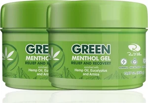 (2x) Large Green Pain Relief and Recovery Menthol Gel Eucalyptus Arnica - Picture 1 of 5
