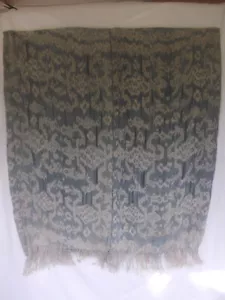 Manta Grande Tejida a Mano Ikat Tejido Patrón de Mono Antro Timor Occidental Indonesia - Imagen 1 de 11