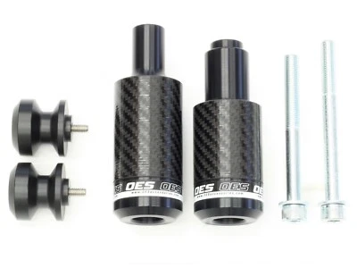 OES Carbon Frame Sliders and Swingarm Spools 2004 2005 2006 Yamaha YZF R1 No Cut - Image 1 of 4