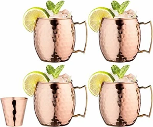Royalty Art Moscow Mule 100% Handcrafted Pure Solid Copper Mugs Handles... - Picture 1 of 4