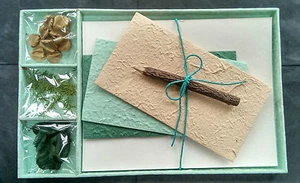 Exquisite Gift Letter/Writing Stationery Set/Handmade Mulberry Paper/Seaglass - Picture 1 of 4
