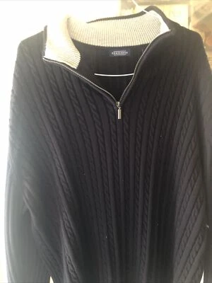 Consensus Mens Quarter Zip Sweater Xl Navy Blue - Image 1 of 4