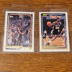 (2) Vintage David Robinson 1992-93 Topps Gold #4 & #277 ~San Antonio Spurs HOF - Picture 1 of 5