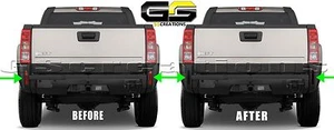 H3T Hummer Rear Bumper Blackout Kit H3 Blackouts Smoked Lens Kit - Picture 1 of 3