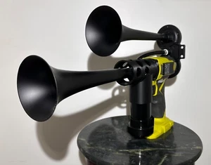 Ryobi Air Horn Gun. DUAL Black! Custom design + wall mounts! - Picture 1 of 7