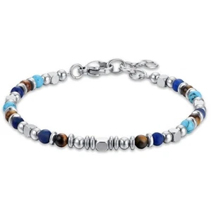 Bracciale Bimbo Luca Barra JB196 In Acciaio Con Sfere Multicolore - Foto 1 di 3