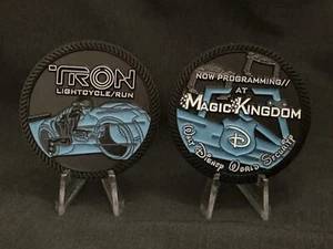 Unofficial Disney Tron Lightcycle / Run Glow In The Dark Challenge Coin - Picture 1 of 2