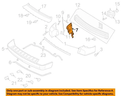 Soporte de montaje de parachoques trasero derecho Ford OEM 08-09 Taurus X 8A4Z17D942A Foto 1 de 2
