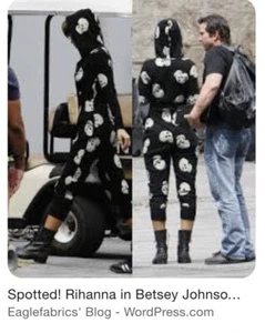 Betsey Johnson Jumpsuit Totenkopf Overall Hip Hop Halloween Neuheit Punk - Bild 1 von 6