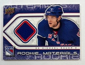 2010 Upper Deck Michael Sauer tarjeta reliquia materiales novato HRA4 - Imagen 1 de 2