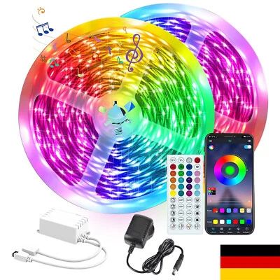 5-30m LED Stripe Lichterkette 5050 RGB Mehrfarbige Leiste Streifen Licht Band DE - Bild 1 von 4