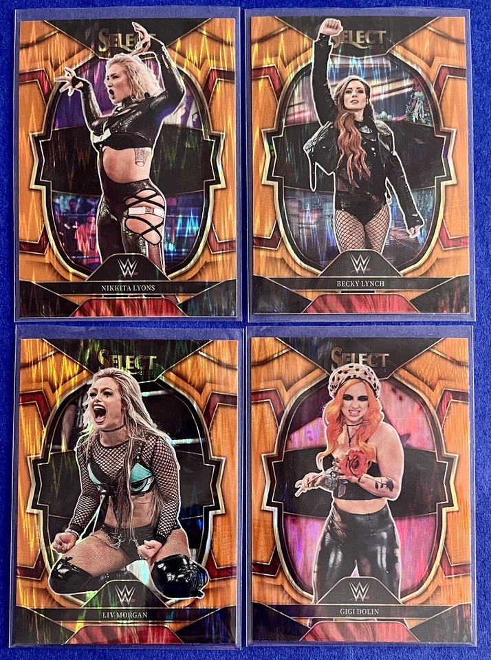 2023 Panini Select WWE CONCOURSE ORANGE FLASH PRIZM Complete Set (100) ROCK - Image 1 of 1