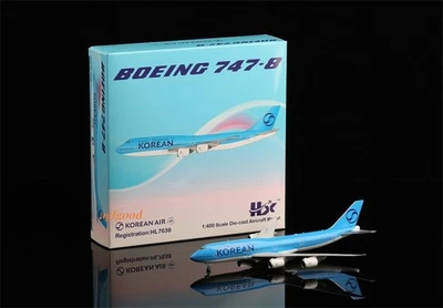 HX Models 1/400 Korean Air Boeing B747-8 HL7638 Finished Aircraft Model IN BOX - Image 1 of 4