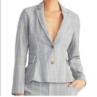 Blazer gris a cuadros Rachel Roy Windowpane para mujer Foto 1 de 4