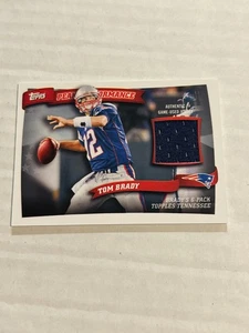 Camiseta Topps Tom Brady Peak Performance 2010 juego usada reliquia patriotas G3 - Imagen 1 de 2