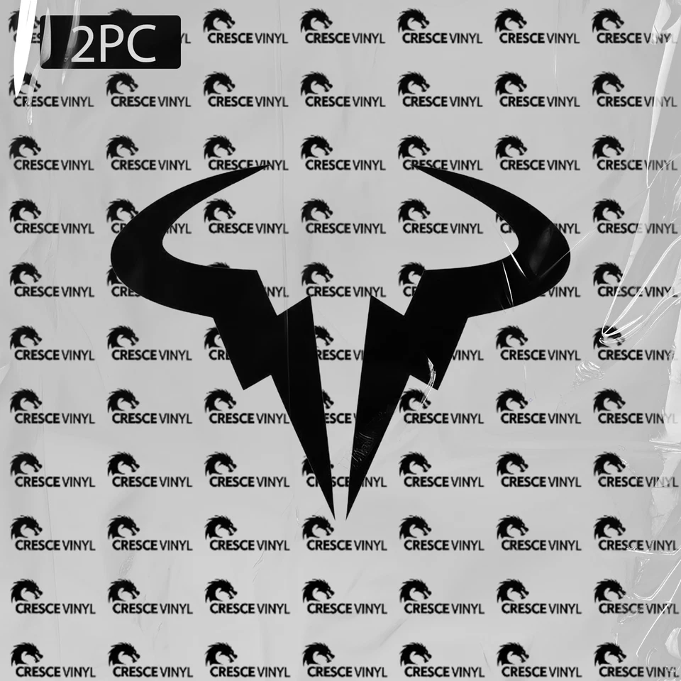 Nadal Bull Logo Plancha en HTV 2 piezas Elige tu color Deportes Hágalo Usted Mismo Calcomanía Foto 1 de 1