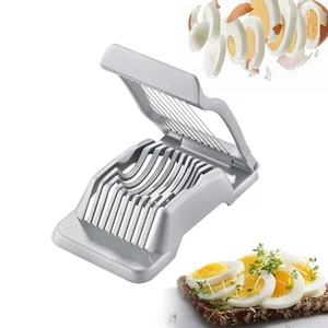 Egg Slicer for Hard Boiled Eggs, Heavy Duty Strawberry Slicer Cutter, Stainle... - Picture 1 of 9