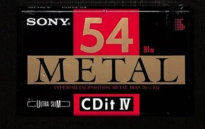 CINTA DE CASETE EN BLANCO SONY CDit METAL IV - 54 (1) (SELLADA) - Imagen 1 de 2