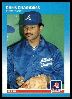 1987 Fleer Chris Chambliss Atlanta Braves #513 - Image 1 of 2