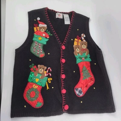 De colección ~ LRG ~ Chaleco de Navidad Cascanueces para Mujer ~ Osos ~ Medias ~ Kitsch Foto 1 de 4