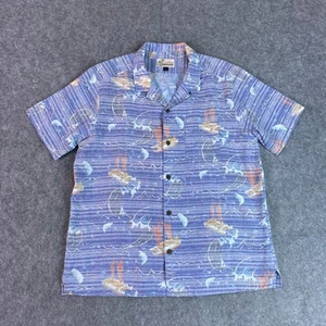 Patagonia Pataloha Shirt Mens L Hawaiian Sailing Waves Pattern Button Limited - Picture 1 of 11