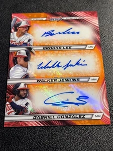 2024 Bowmans Best Triple Auto WALKER JENKINS, BROOKS LEE, G. GONZALEZ /25 - Picture 1 of 6