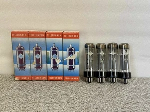 TELEFUNKEN EL34 EG / 6CA7 4 tubos de vacío [1122/2] probado Japón MA05 2,5 - Imagen 1 de 6
